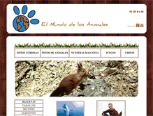 Tablet Screenshot of elmundodelosanimales.net